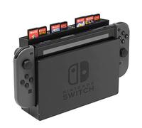 Skywin Soporte para tarjetas de juego para Nintendo Switch, funda para tarjetas de juego con capacidad para hasta 28 juegos, úsalo solo o monta para cambiar la base