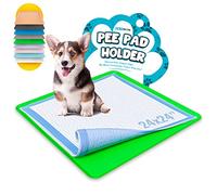 Skywin TidyFriend - Bandeja para almohadillas para orina de perro, se adapta a almohadillas de orina de hasta 24 x 24 pulgadas para perros, agarre estable, bordes elevados, superficie de silicona de