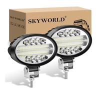 SKYWORLD 2 Pcs Ovalada Faros de Trabajo LED, 5.5 pulgadas 14cm 20W Inundacion spot lámpara trabajo led 12V 24V Focos Tractor Impermeable para Off road Camión Coche ATV SUV 4x4 faros antiniebla
