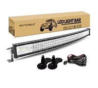 SKYWORLD 42 pulgadas 540W Barra led curvada con arnés de cableado y iman soporte, largo alcance barras luminosas led para off road camión coche ATV SUV 4x4 todoterreno barco
