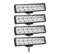 SKYWORLD 4Pcs Faro Trabajo LED Focos de Coche 12V 24V 6 Pulgadas 15cm 18W Faros Led Tractor Barra de Luz LED Foco de Tractor para 4x4 Moto ATV SUV Camión Excavadora Barco luces Todoterreno
