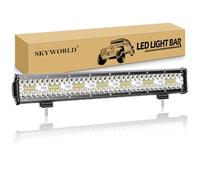SKYWORLD 8D Barra de luz LED, 20 pulgadas 50 cm 420W barra luces led coche largo alcance 12v 24v Impermeable para off road camión ATV todoterreno 4x4 vehículos, 6000K lámpara de conducción
