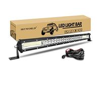 SKYWORLD Barra LED 24 pulgadas 61cm 216W riga triple Barras LED Coches Trabajo con 12V kit de cableado, Haz Combinado Faros Led Foco Led Lampara 4x4 Coche Off road Camión Todoterreno Vehículos
