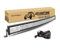 SKYWORLD Barra Led 42 Pulgadas 105 cm 540W Barra de Luz Led Curva 12V 24V