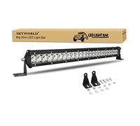 SKYWORLD Barra Led 4x4, 20 pulgadas 50 cm 144W delgado barra de luz led 12V 24V 6000K IP67 Impermeable focos led para coche off roa tractor Camion ATV UTV SUV Todoterreno, faros de trabajo