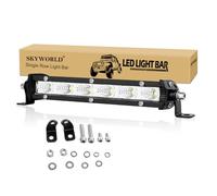 SKYWORLD Barra LED 7 Pulgadas 18 cm 30W Faro de Trabajo 12V 24V