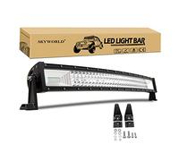 SKYWORLD Barras de luz LED curvadas, 32 pulgadas 81.28 cm 405W Combinación de inundación de punto de triple riga Viga Luz de niebla de conducción todoterreno para camión todoterreno 4WD ATV 4x4 Pickup