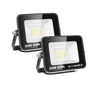 SKYWORLD exteriores de 20W LED Luz de inundación, luz de trabajo de 2000 lm,luz blanca fría, luces de seguridad de 4000 K, IP66 resistente al agua para jardín, patio, césped, estadio, paquete de 2