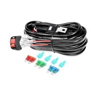 SKYWORLD Kit de cableado para Barra de luces led, 12V 18 AWG, 2 cables con interruptor, manillar de motocicleta 7/8" 22 mm para ATV motocross bicicletas scooters faros luces antiniebla (Modelo A)