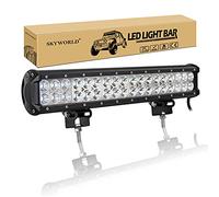 SKYWORLD LED luz de Trabajo Bar 43 cm Spot Flood Barra Led Off Road Light Bar para 4x4 4WD Camiones SUV ATV UTV conducción antiniebla Luces (17 Pulgadas 108W Combo)