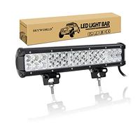 SKYWORLD LED luz de Trabajo Bar Spot Flood Led Offroad Light Bar para 4x4 4WD Camiones SUV ATV UTV conducción antiniebla Luces Trabajo Lámpara (15 Pulgadas 90W Combo)