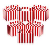 Skyygemm 24 cajas de regalo de carnaval de Halloween, cajas de regalo de circo a dos aguas, caja de regalo de papel a rayas para decoración de fiesta temática de cumpleaños, carnaval, 6 x 3.5 x 3.5