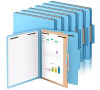 Skyygemm Paquete de 12 carpetas de clasificación tamaño carta a granel con divisor y expansión de 2 pulgadas, carpeta de tablero prensado con cierres de 2 puntas para profesores, clero, oficina