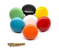 Skyzone 7 pomos redondos para cajones, coloridos pomos de cerámica para armarios, bonitos pomos para armarios, muebles, tiradores decorativos para dormitorio de niños, tocador
