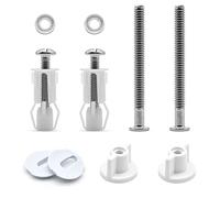 Skyzone Accesorios para asientos de inodoro,2 pares de tornillos y pernos universales para asientos de inodoro, tornillos para bisagras de asiento de inodoro, Kit de fijación para asiento de inodoro