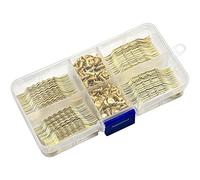 Skyzone Juego de perchas para marcos de fotos con tornillos, paquete de 100 soportes para marcos de fotos con dientes de sierra, ganchos de metal para imágenes, kit para colgar imágenes