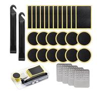 Skyzone Kit de reparación de pinchazos para Bicicleta de 30 Piezas, Parches de reparación de pinchazos sin Pegamento para neumáticos de Motocicleta y Bicicleta autoadhesivos con escofinas de Metal