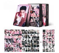 SKZ - 92 tarjetas fotográficas Stray-Kids, 60 postales + 32 calcomanías para álbum de fotos Felix Bangchan Hyunjin (rosa)