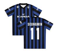 SKZ Karma - Camiseta deportiva de manga corta con cuello en V para mujer y hombre, para exteriores, A06, L