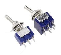 SL 5 uds interruptor de palanca en miniatura unipolar doble tiro ON-OFF-ON/ON-ON 120VAC 6A 1/4 pulgadas montaje MTS-102 103 202 203(MTS-Waterproof cap)