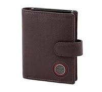 SL Benfica: Portatarjetas de piel auténtica, marrón, 10×6,7×1,8 cm, Contemporáneo