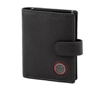 SL Benfica: Portatarjetas de piel auténtica, Negro , 10×6,7×1,8 cm, Contemporáneo