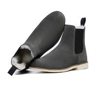 SL-Saint Botas Chelsea Clásicas Hechas a Mano Para Hombre Moda Auténtica Piel de Vaca Slip On (Gris Lana, Adulto, Hombre, 42, Números, Sistema tallas calzado EU, mediano)