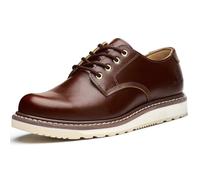 SL-Saint Botas de Moda de Copa Baja para Hombre Hechas a Mano Zapatos de Cuero de Vaca Genuino de Moda con Cordones (Clásico Marrón, Adulto, Hombre, 47, Números, Sistema Tallas Calzado EU, Mediano)
