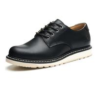SL-Saint Botas de Moda de Copa Baja para Hombre Hechas a Mano Zapatos de Cuero de Vaca Genuino de Moda con Cordones (Clásico Negro, Adulto, Hombre, 45, Números, Sistema Tallas Calzado EU, Mediano)