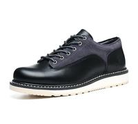 SL-Saint Botas de Moda de Copa Baja para Hombre Hechas a Mano Zapatos de Cuero de Vaca Genuino de Moda con Cordones (Moda Negro, Adulto, Hombre, 47, Números, Sistema Tallas Calzado EU, Mediano)