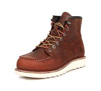 SL-Saint Botas de trabajo para hombre Soft Moc Toe Clásico Tobillo Moda Casual 6 pulgadas Zapatos de cuña Marrón/Negro