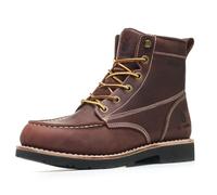 SL-Saint Botas Hechas a Mano Con Puntera de Mocasín Suave Impermeable Tobillo Clásico de Cuero Genuino Welts (RojoMarrón Tacón, Adulto, Hombre, 45, Números, Sistema tallas calzado EU, mediano)