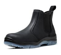 SL-Saint compuesto/dedo del pie de acero Chelsea botas de trabajo para hombre moda clásico tobillo construcción industrial aislado seguridad zapatos… (Puntera de Acero Negro, 41)