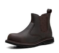 SL-Saint compuesto/dedo del pie de acero Chelsea botas de trabajo para hombre moda clásico tobillo construcción industrial aislado seguridad zapatos… (Puntera Compuesta Marrón Oscuro, 45.5)