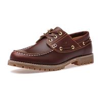 SL-Saint Hecho a Mano de los Hombres clásicos Boat & Deck Zapatos Moc Toe Lace Up Cómodo Moda Casual Náuticos (Marrón, Adulto, Hombre, 44, Números, Sistema Tallas Calzado EU, Mediano)
