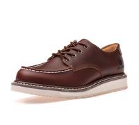 SL-Saint Hecho a Mano de los Hombres Suave Moc Toe Botas con Estilo clásico Good-Year-Welted Zapatos de Cuero de Vaca (Marrón, Adulto, Hombre, 44, Números, Sistema Tallas Calzado EU, Mediano)