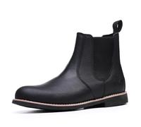 SL-Saint Hombres Botas Chelsea Clásicas Hechas a Mano Piel de Vaca Genuina Slip On Moda (Negro Cuero, Adulto, Hombre, 45.5, Números, Sistema tallas calzado EU, Ancho)