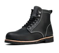 SL-Saint Hombres hechos a mano Soft Toe Classic Boots impermeable-piel de vaca/lana de moda zapatos cómodos (Cuero Forro, Negro, Adulto, Hombre, 41, Números, Sistema tallas calzado EU, mediano)