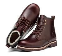 SL-Saint Hombres hechos a mano Soft Toe Classic Boots impermeable-piel Forro de Lana Australia zapatos cómodos (Lana Forro, Marrón, Adulto, Hombre, 47, Números, Sistema tallas calzado EU, mediano)