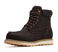 SL-Saint Impermeable de acero Moc Toe Hombres Botas de Trabajo Clásico Industrial y Construcción de Seguridad aislado 6 '' (Marrón oscuro 006, numeric_42)