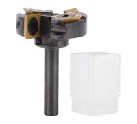 Slab Flattening Router Bit 1 / 4in Shank | 1 3 / 8in Cut Diameter with ATS Coating | 2 Flute Spoilboard Surfacing Bit for Hardwood / Cork / Plywood | CNC & Manual Planer Compatible