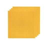 SlabDreamLab 12X12 Baseplate for All Major Building Bricks and Blocks Yellow 4Pack