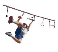 Slackers Ninja Line Starter Set 2021, Pista Colgante de 11 Metros, Juego Completo de 11 Piezas, se Puede Usar como Slackline, Incluye 7 Obstáculos, Entrena como un Ninja, 980024