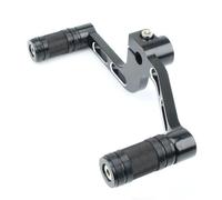 SLAHAJ Kit de palanca de cambios de aluminio para motocicleta, reposapiés y estriberas compatibles con Harley Davidson Sportster XL883 XL 1200 Clavijas de Cambio traseras/Delanteras(A-Black)