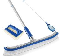 SLAHAJ Kit Limpieza Piscina Set de Limpieza para Piscina Kit de Limpieza de Piscinas Cepillo de Limpieza de Piscinas con Mango Largo Ajustable Cepillo de Limpieza Skimmer Herramientas para Piscinas