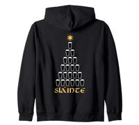 Slainte Gaélico Irlandés Funny Irlanda Ale Árbol de Navidad de Cristal Sudadera con Capucha