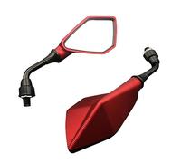 Slakerbe Espejo de Motocicleta, 1 Par Espejo Retrovisor Universal M10 Espejo Retrovisor de Motocicleta Juego para Scooter Bicicleta Motocicleta Quad Atv, Rojo