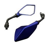 Slakerbe Espejo de Motocicleta, 1 Par Espejo Retrovisor Universal M10 Espejo Retrovisor de Motocicleta Juego para Scooter Bicicleta Motocicleta Quad Atv, Azul