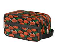 Slam Dunk - Bolsa de maquillaje de viaje de baloncesto para mujeres, hombres, niños, niñas, niños, niñas, niños, bolsa de lavado con estampado de baloncesto, bolsa organizadora de artículos de