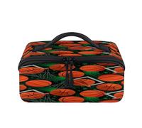 Slam Dunk - Bolsa de maquillaje de viaje portátil con estampado de baloncesto, bolsa impermeable abierta y plana, bolsas de aseo personal, cosméticos, organizador de viaje para mujeres y hombres